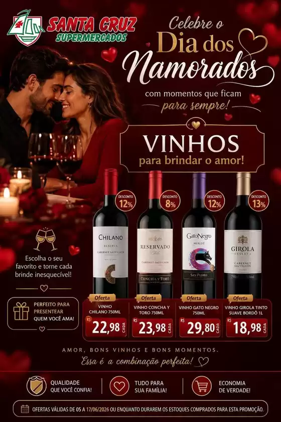 Catálogo Santa Cruz Supermercados | Dia dos Namorados | 2026-06-09T00:00:00.000Z - 2026-06-17T00:00:00.000Z