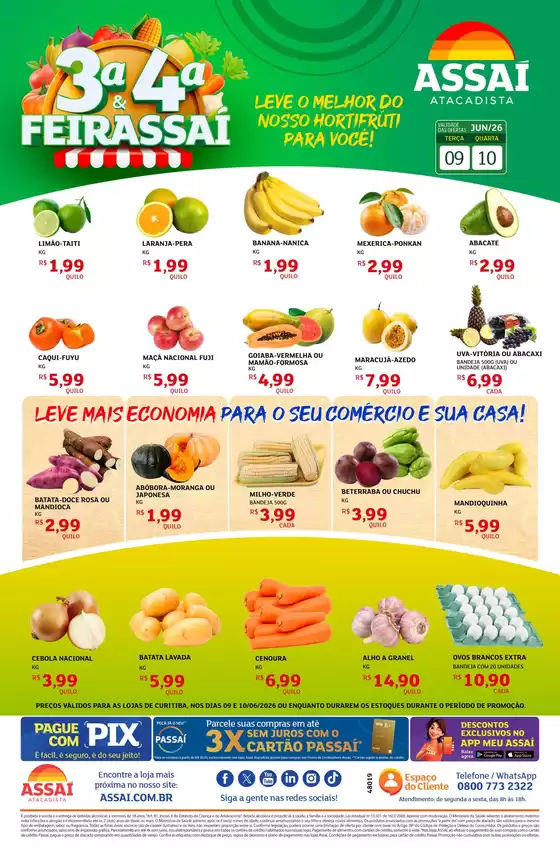 Catálogo Assaí Atacadista | Encarte Assaí Atacadista 48019-120 | 2026-06-09T00:00:00.000Z - 2026-06-10T00:00:00.000Z