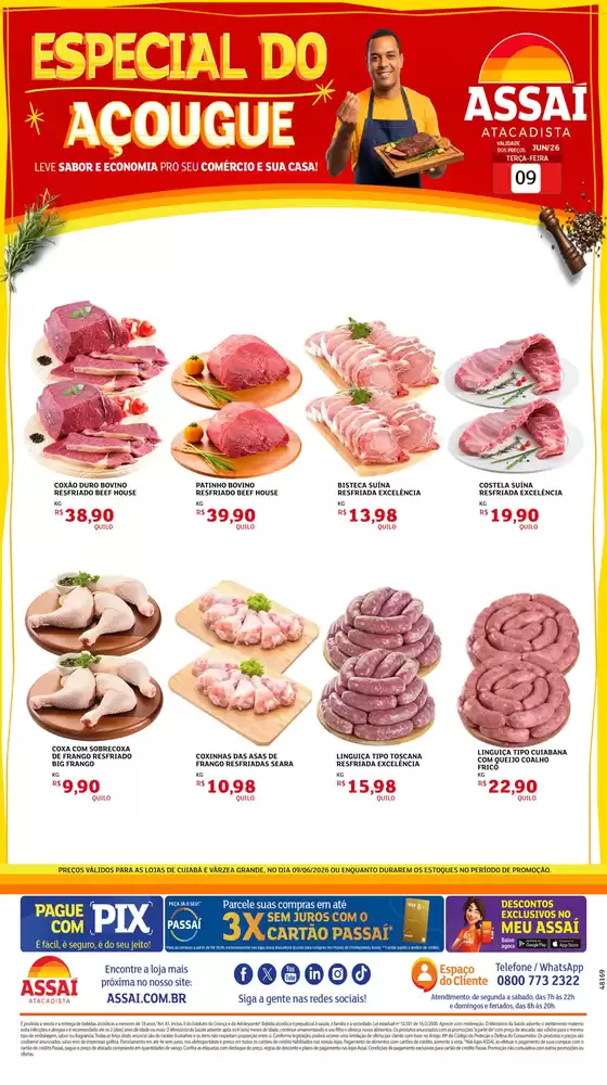 Catálogo Assaí Atacadista | Encarte Assaí Atacadista 48169-462 | 2026-06-09T00:00:00.000Z - 2026-06-09T00:00:00.000Z