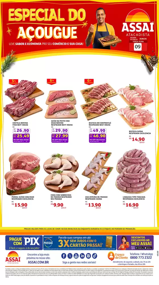 Catálogo Assaí Atacadista | Encarte Assaí Atacadista 48169-460 | 2026-06-09T00:00:00.000Z - 2026-06-09T00:00:00.000Z
