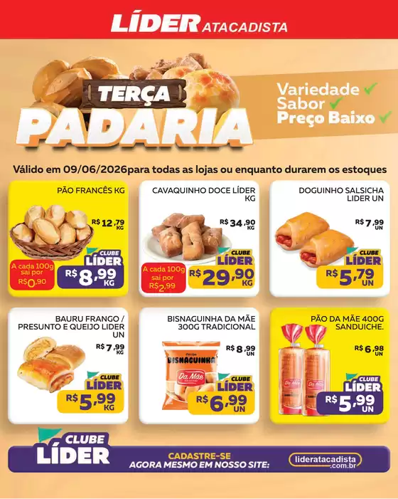 Catálogo Líder Atacadista | Cópia encarte terça da padariaemercercearia | 2026-06-09T00:00:00.000Z - 2026-06-09T00:00:00.000Z