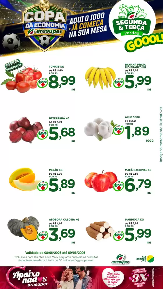 Catálogo Araújo Supermercados | Ofertas Segunda e terça | 2026-06-08T00:00:00.000Z - 2026-06-09T00:00:00.000Z