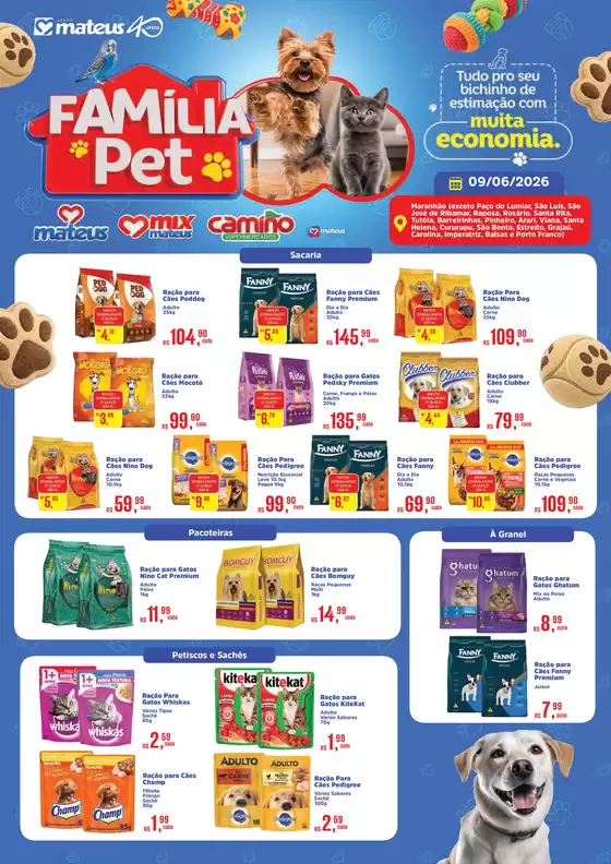 Catálogo Supermercados Mateus em Bacabal | Familia Pet | 2026-06-09T00:00:00.000Z - 2026-06-09T00:00:00.000Z