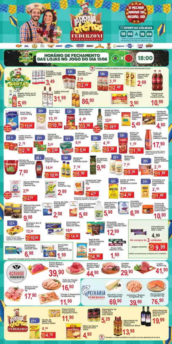 Catálogo Federzoni Supermercados | Arraiá de Ofertas | 2026-06-10T00:00:00.000Z - 2026-06-16T00:00:00.000Z