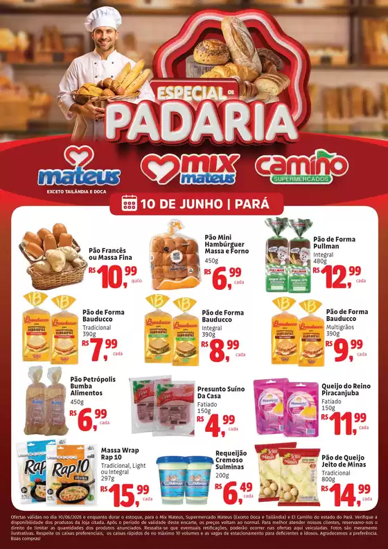 Catálogo Supermercados Mateus | Especial Padaria | 2026-06-10T00:00:00.000Z - 2026-06-10T00:00:00.000Z