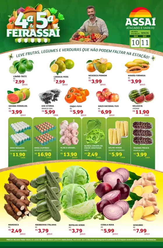 Catálogo Assaí Atacadista | Encarte Assaí Atacadista 48046-676 | 2026-06-10T00:00:00.000Z - 2026-06-11T00:00:00.000Z