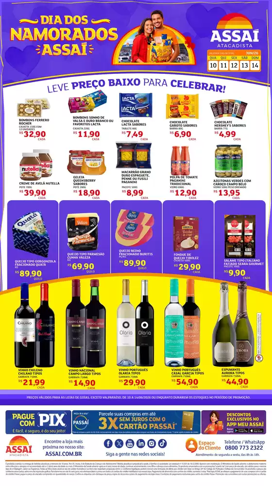 Catálogo Assaí Atacadista | Encarte Assaí Atacadista 48286-822 | 2026-06-10T00:00:00.000Z - 2026-06-14T00:00:00.000Z