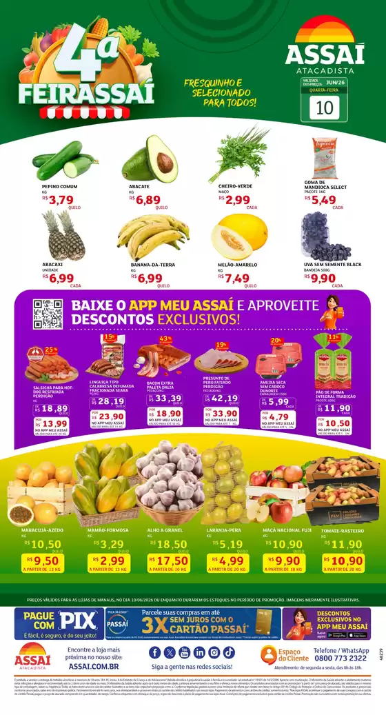 Catálogo Assaí Atacadista | Encarte Assaí Atacadista 48239-74 | 2026-06-10T00:00:00.000Z - 2026-06-10T00:00:00.000Z