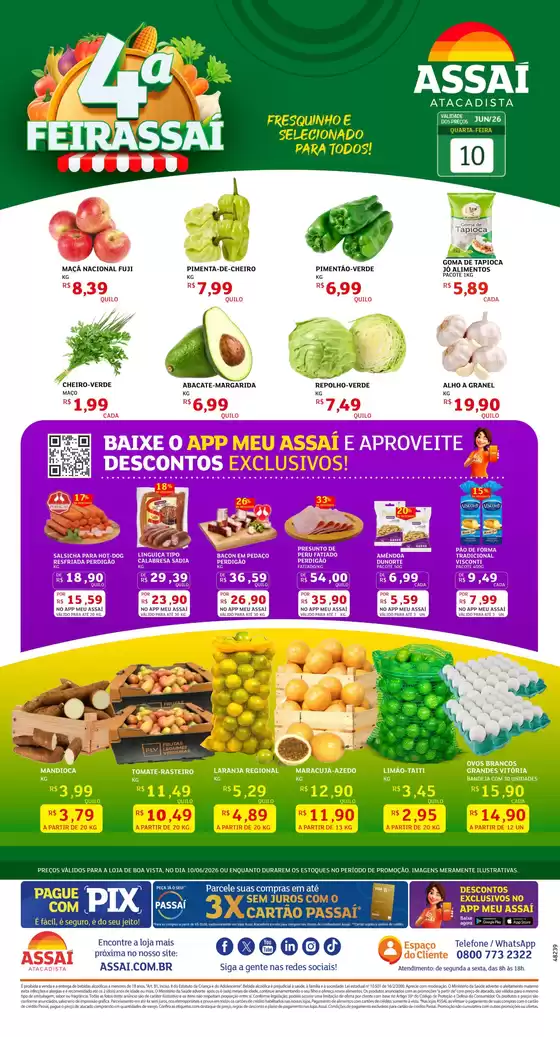Catálogo Assaí Atacadista | Encarte Assaí Atacadista 48239-73 | 2026-06-10T00:00:00.000Z - 2026-06-10T00:00:00.000Z