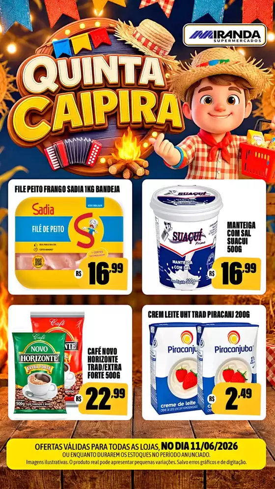 Catálogo Miranda Supermercados | Quinta Caipira | 2026-06-11T00:00:00.000Z - 2026-06-11T00:00:00.000Z