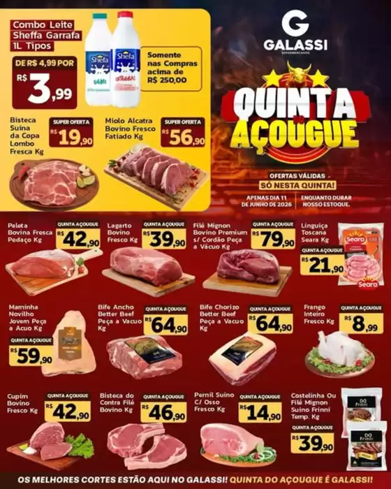 Catálogo Supermercados Galassi | QUINTA DO AÇOUGUE | 2026-06-11T00:00:00.000Z - 2026-06-11T00:00:00.000Z