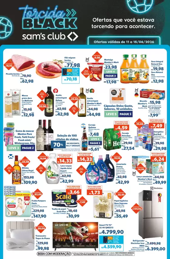 Catálogo Sam's Club | Ótima oferta para caçadores de pechinchas | 2026-06-11T00:00:00.000Z - 2026-06-15T00:00:00.000Z