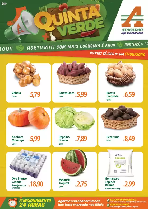 Catálogo Atacadão em Iranduba | Atacadão - Hortifrúti | 2026-06-11T00:00:00.000Z - 2026-06-11T00:00:00.000Z