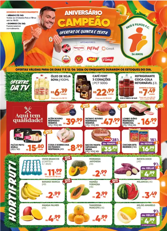 Catálogo Pais e Filhos Supermercados | Encarte Pais e Filhos Supermercados | 2026-06-11T00:00:00.000Z - 2026-06-12T00:00:00.000Z