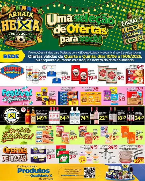 Catálogo X Supermercados | Ofertas especiais atraentes para todos | 2026-06-10T00:00:00.000Z - 2026-06-11T00:00:00.000Z