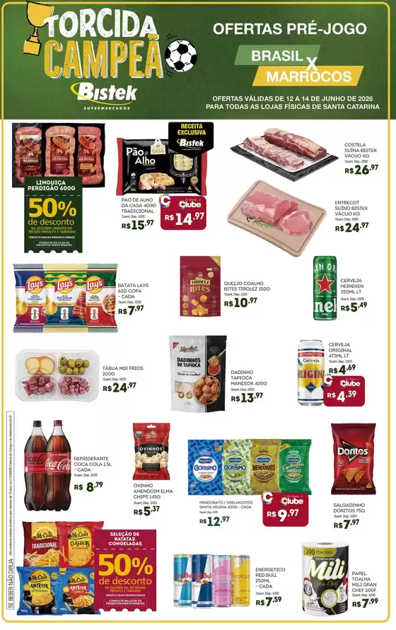 Catálogo Bistek Supermercados | Melhores ofertas e descontos | 2026-06-12T00:00:00.000Z - 2026-06-14T00:00:00.000Z