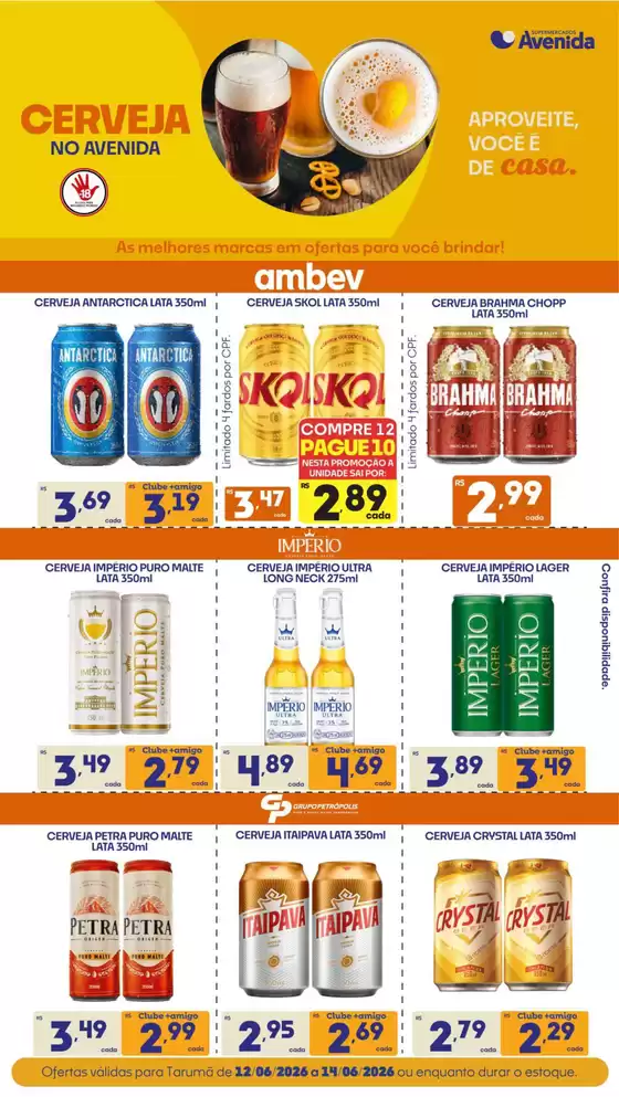 Catálogo Supermercados Avenida | Ofertas especiais atraentes para todos | 2026-06-12T00:00:00.000Z - 2026-06-14T00:00:00.000Z
