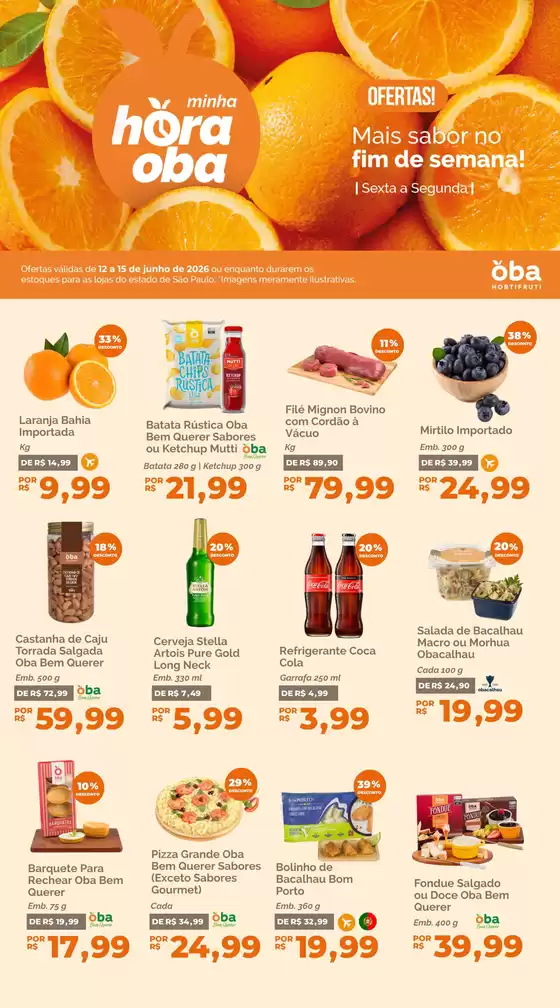 Catálogo Oba Hortifruti | Melhores ofertas e descontos | 2026-06-12T00:00:00.000Z - 2026-06-15T00:00:00.000Z