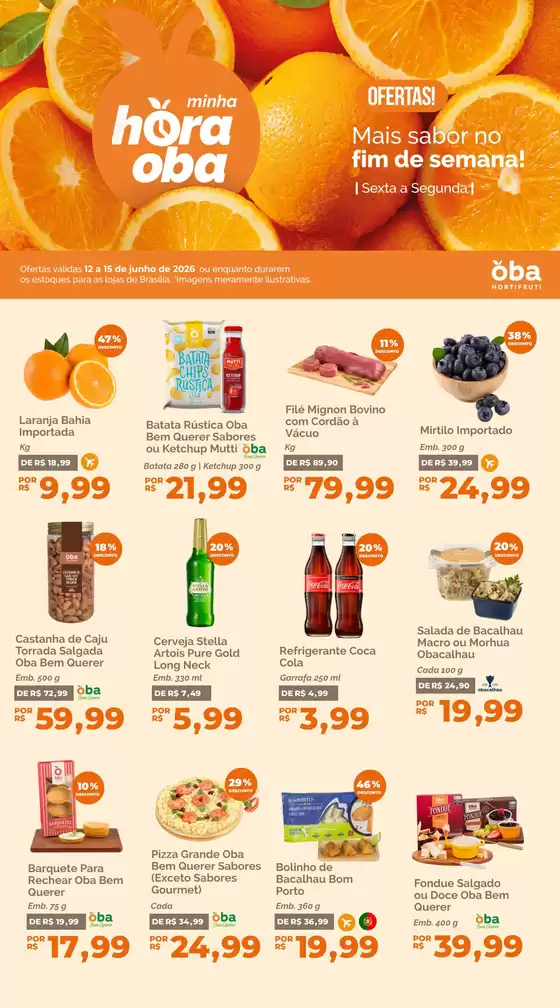 Catálogo Oba Hortifruti | Encarte Oba Hortifruti | 2026-06-12T00:00:00.000Z - 2026-06-15T00:00:00.000Z