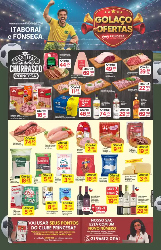 Catálogo Princesa Supermercados | Golaço de Ofertas - 12 a 14/06 | 2026-06-12T00:00:00.000Z - 2026-06-15T00:00:00.000Z
