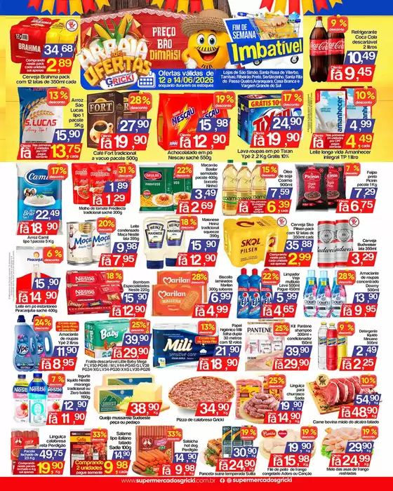 Catálogo Supermercados Gricki | Arraiá de Ofertas | 2026-06-12T00:00:00.000Z - 2026-06-14T00:00:00.000Z