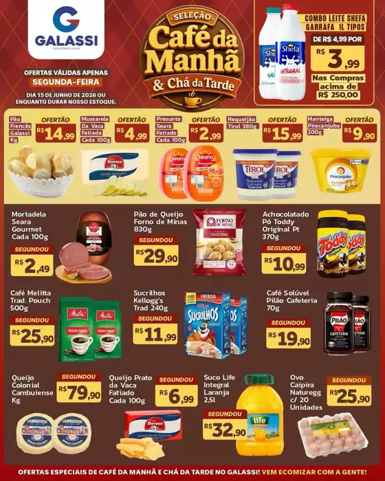 Catálogo Supermercados Galassi | ELEÇÃO CAFÉ DA MANHÃ | 2026-06-15T00:00:00.000Z - 2026-06-15T00:00:00.000Z