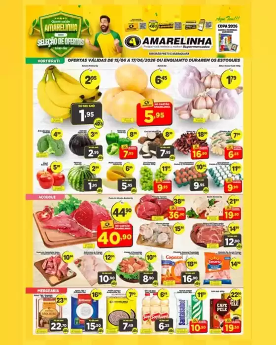 Catálogo Amarelinha Supermercados | Seleção Ofertas | 2026-06-15T00:00:00.000Z - 2026-06-17T00:00:00.000Z