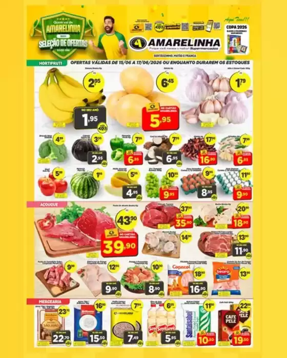 Catálogo Amarelinha Supermercados | Seleção Ofertas | 2026-06-15T00:00:00.000Z - 2026-06-17T00:00:00.000Z