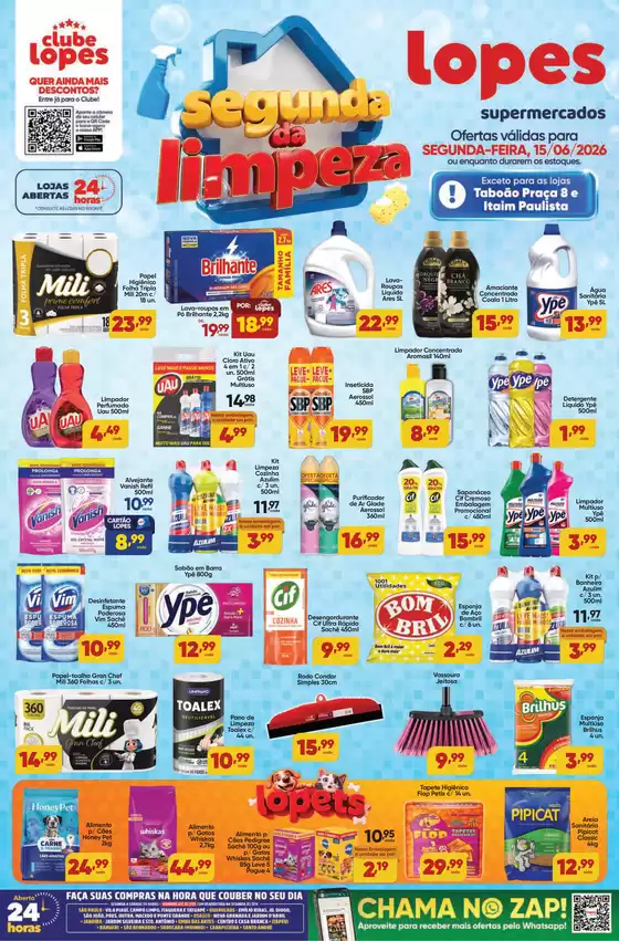 Catálogo Lopes Supermercados | SEGUNDA DA LIMPEZA - | 2026-06-15T00:00:00.000Z - 2026-06-15T00:00:00.000Z