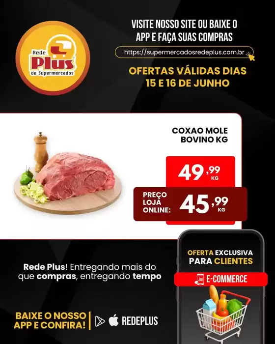 Catálogo Rede Plus Supermercados | Encarte Rede Plus Supermercados | 2026-06-15T00:00:00.000Z - 2026-06-16T00:00:00.000Z