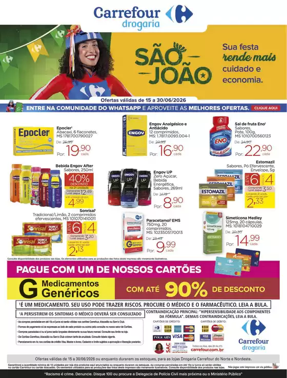 Catálogo Carrefour | DROGARIA SÃO JOÃO | 2026-06-15T00:00:00.000Z - 2026-06-30T00:00:00.000Z