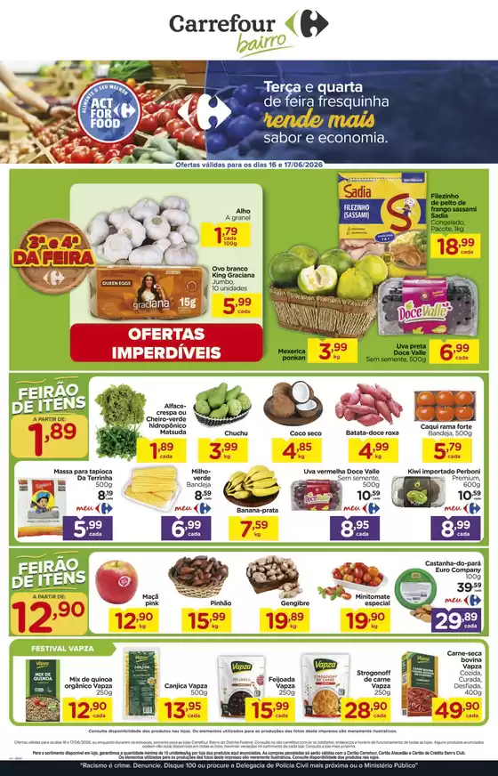 Catálogo Carrefour Bairro | Melhores ofertas para compradores econômicos | 2026-06-16T00:00:00.000Z - 2026-06-17T00:00:00.000Z