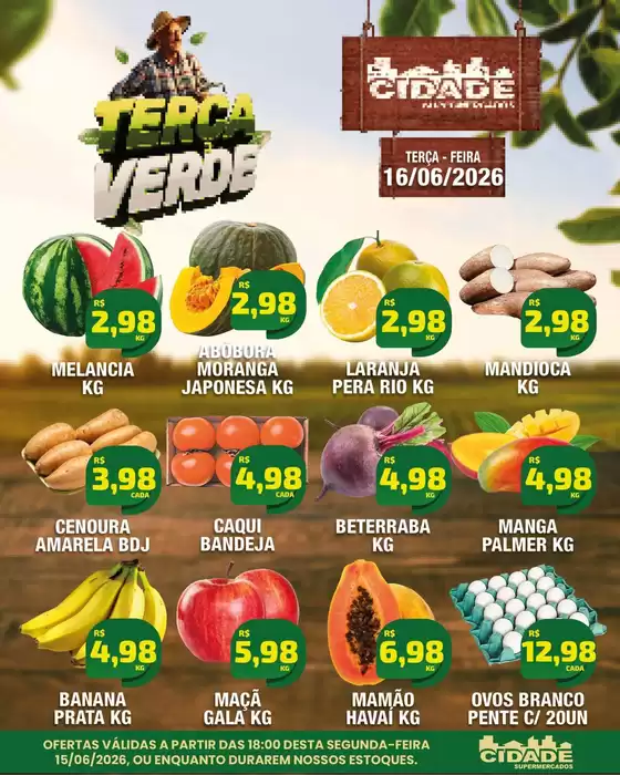 Catálogo Cidade Supermercados | Encarte Cidade Supermercados | 2026-06-15T00:00:00.000Z - 2026-06-16T00:00:00.000Z