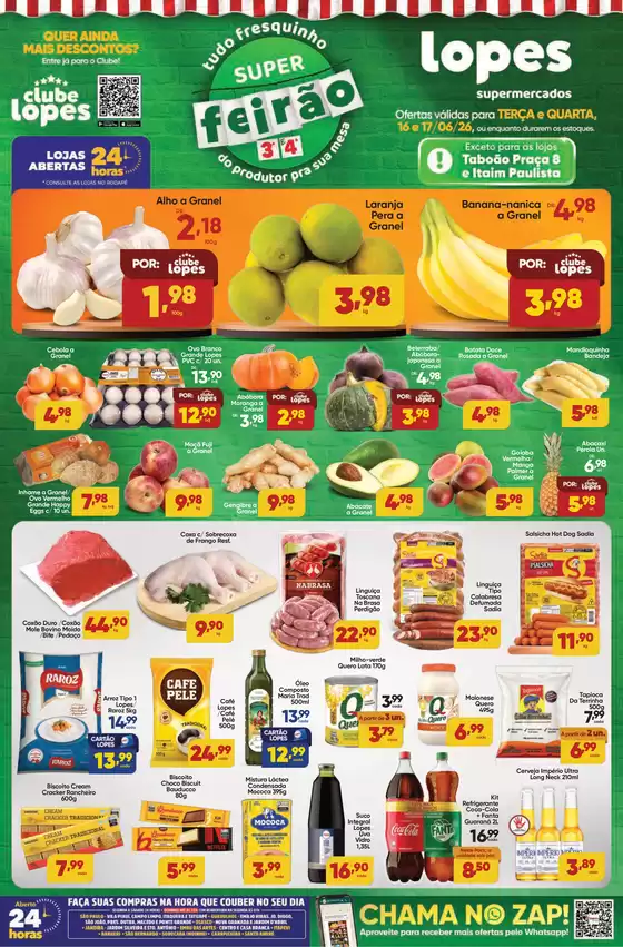 Catálogo Lopes Supermercados | SUPER FEIRÃO - TERÇA E QUARTA | 2026-06-16T00:00:00.000Z - 2026-06-17T00:00:00.000Z