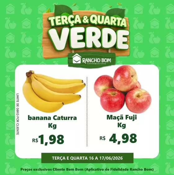 Catálogo Rancho Bom Supermercados | Encarte Rancho Bom Supermercados | 2026-06-16T00:00:00.000Z - 2026-06-17T00:00:00.000Z