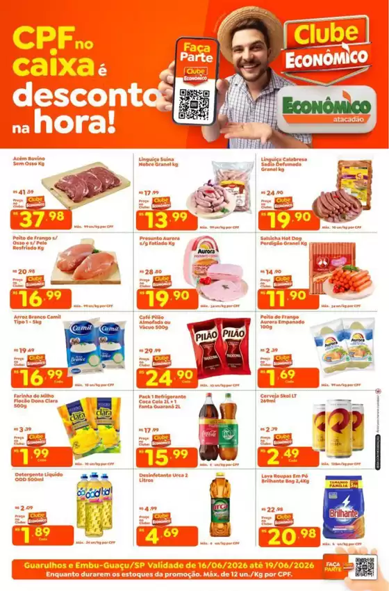 Catálogo Econômico Atacadão | Tabloide Econômico Atacadão - SP | 2026-06-16T00:00:00.000Z - 2026-06-19T00:00:00.000Z