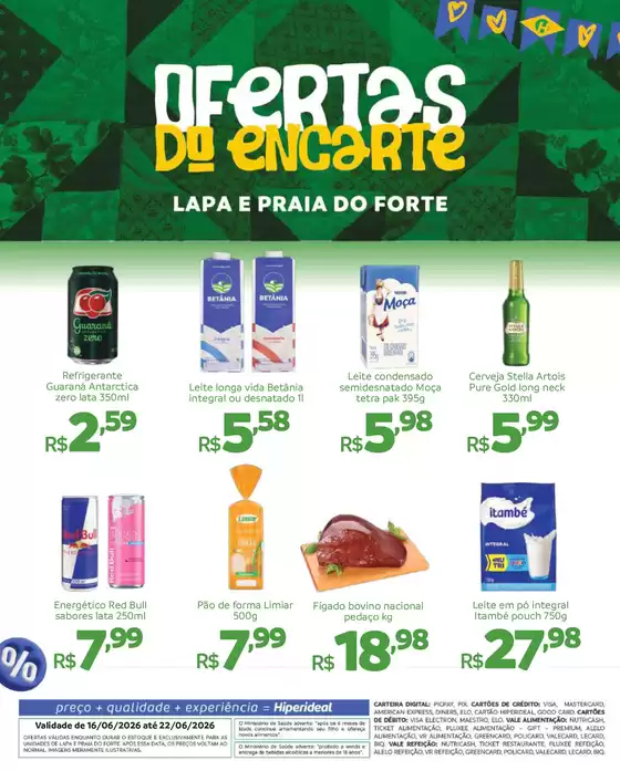 Catálogo Hiperideal Supermercados | Melhores ofertas e descontos | 2026-06-16T00:00:00.000Z - 2026-06-22T00:00:00.000Z