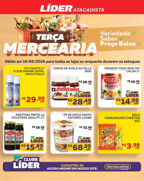 Catálogo Líder Atacadista | Cópia encarte terça da padaria e mer | 2026-06-16T00:00:00.000Z - 2026-06-16T00:00:00.000Z