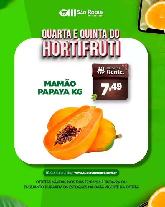 Catálogo São Roque Supermercados em São José dos Campos | Encarte São Roque Supermercados | 2026-06-17T00:00:00.000Z - 2026-06-18T00:00:00.000Z