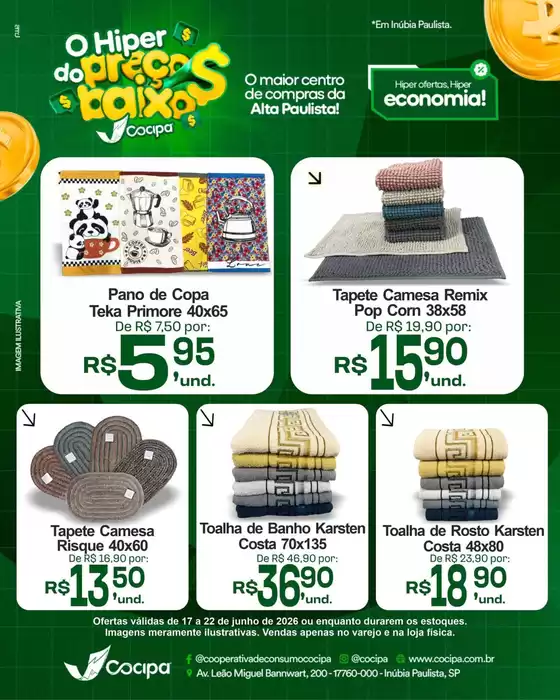 Catálogo Cocipa | Ofertas especiais atraentes para todos | 2026-06-17T00:00:00.000Z - 2026-06-22T00:00:00.000Z