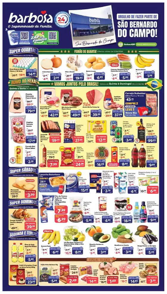 Catálogo Barbosa Supermercados | Ofertas Exclusivas Para A Loja São Bernardo do Campo | 2026-06-17T00:00:00.000Z - 2026-06-26T00:00:00.000Z