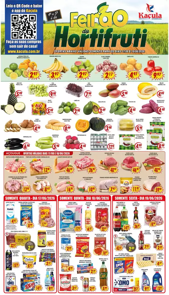 Catálogo Kaçula Supermercados | HORTI FRUTI | 2026-06-17T00:00:00.000Z - 2026-06-19T00:00:00.000Z