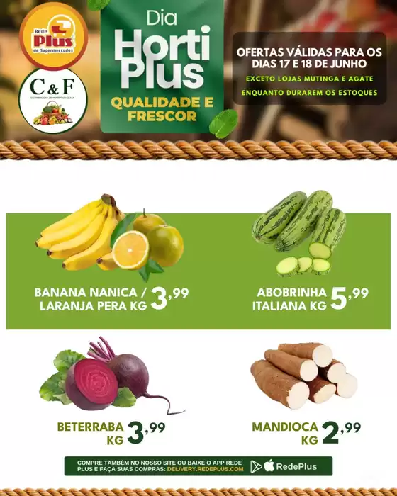 Catálogo Rede Plus Supermercados | Melhores ofertas para todos os clientes | 2026-06-17T00:00:00.000Z - 2026-06-18T00:00:00.000Z