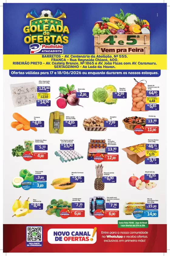 Catálogo Paulistão Atacadista | Ótima oferta para caçadores de pechinchas | 2026-06-17T00:00:00.000Z - 2026-06-18T00:00:00.000Z