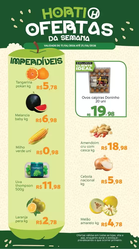 Catálogo Hiperideal Supermercados | Nossas melhores pechinchas | 2026-06-17T00:00:00.000Z - 2026-06-21T00:00:00.000Z