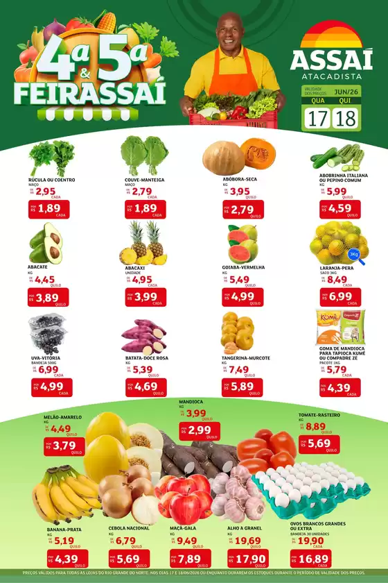 Catálogo Assaí Atacadista | Encarte Assaí Atacadista 48133-590 | 2026-06-17T00:00:00.000Z - 2026-06-18T00:00:00.000Z