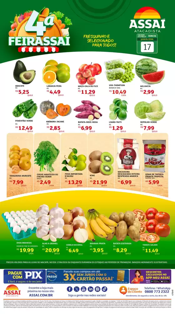 Catálogo Assaí Atacadista | Encarte Assaí Atacadista 47649-442 | 2026-06-17T00:00:00.000Z - 2026-06-17T00:00:00.000Z