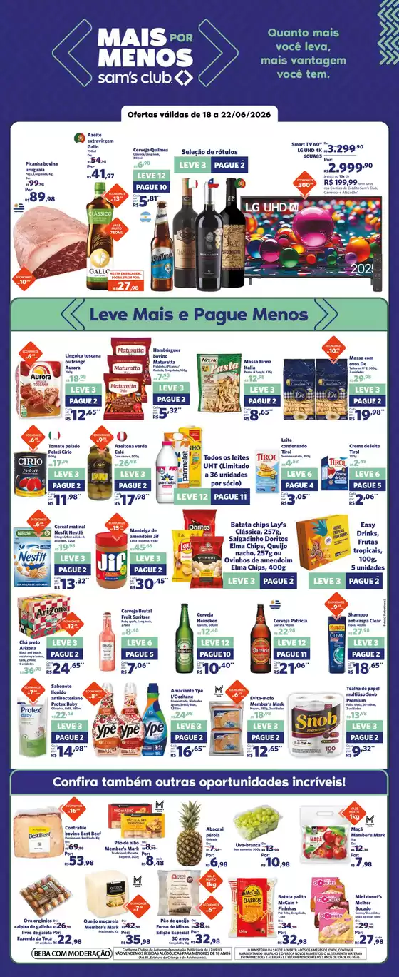 Catálogo Sam's Club | Promoções especiais em andamento | 2026-06-18T00:00:00.000Z - 2026-06-22T00:00:00.000Z