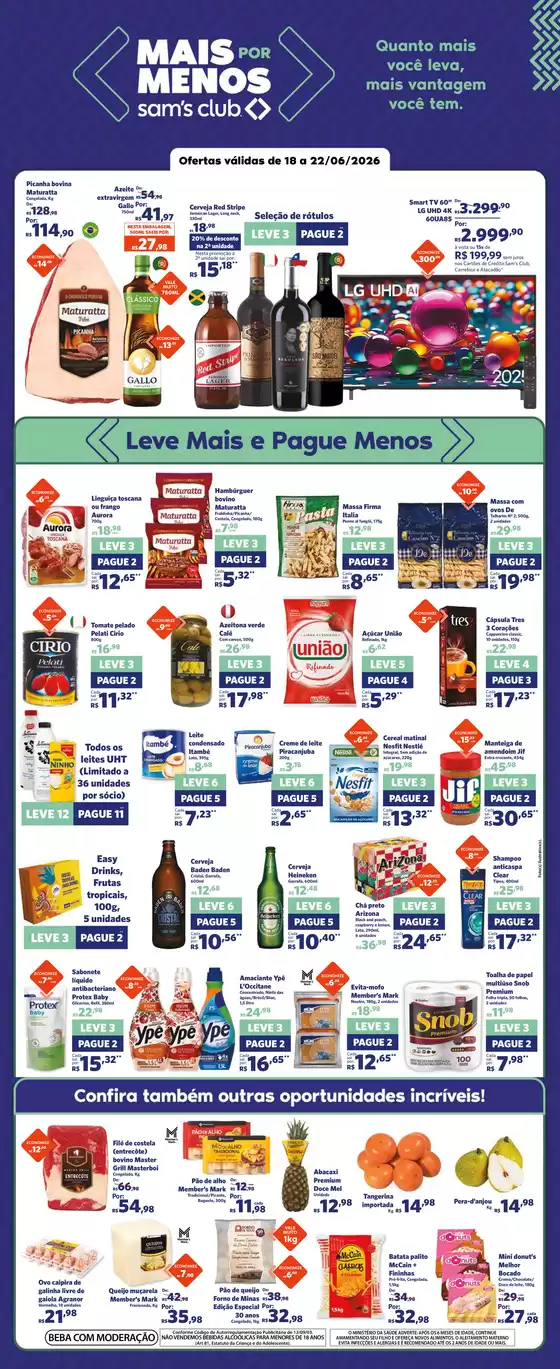 Catálogo Sam's Club | Melhores ofertas para compradores econômicos | 2026-06-18T00:00:00.000Z - 2026-06-22T00:00:00.000Z
