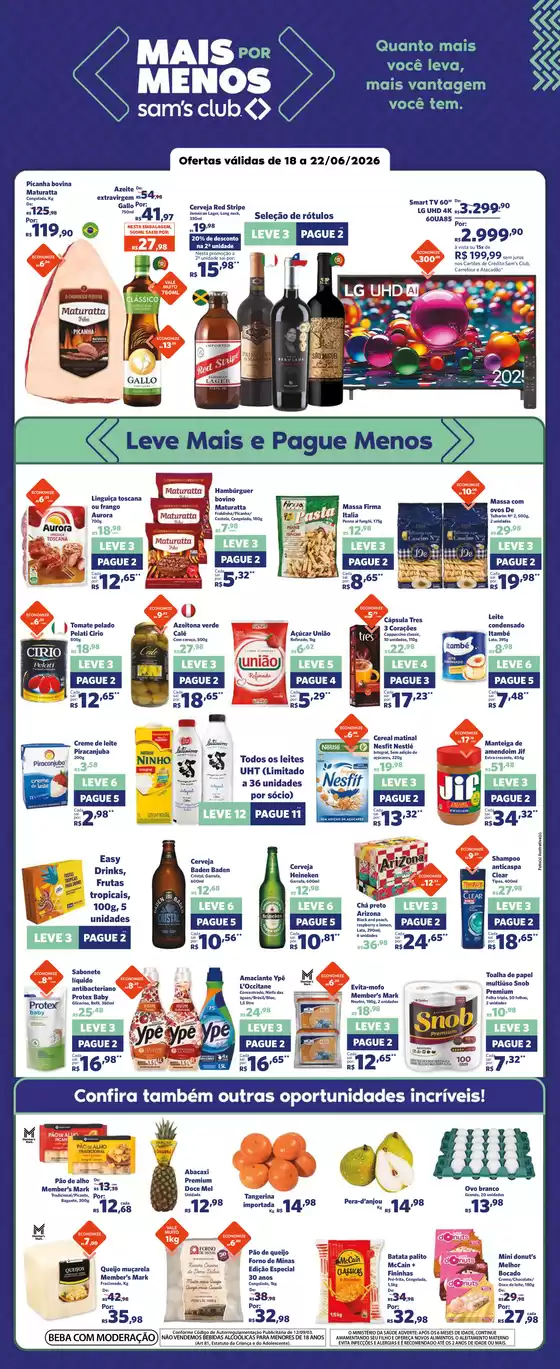 Catálogo Sam's Club | Ótima oferta para todos os clientes | 2026-06-18T00:00:00.000Z - 2026-06-22T00:00:00.000Z